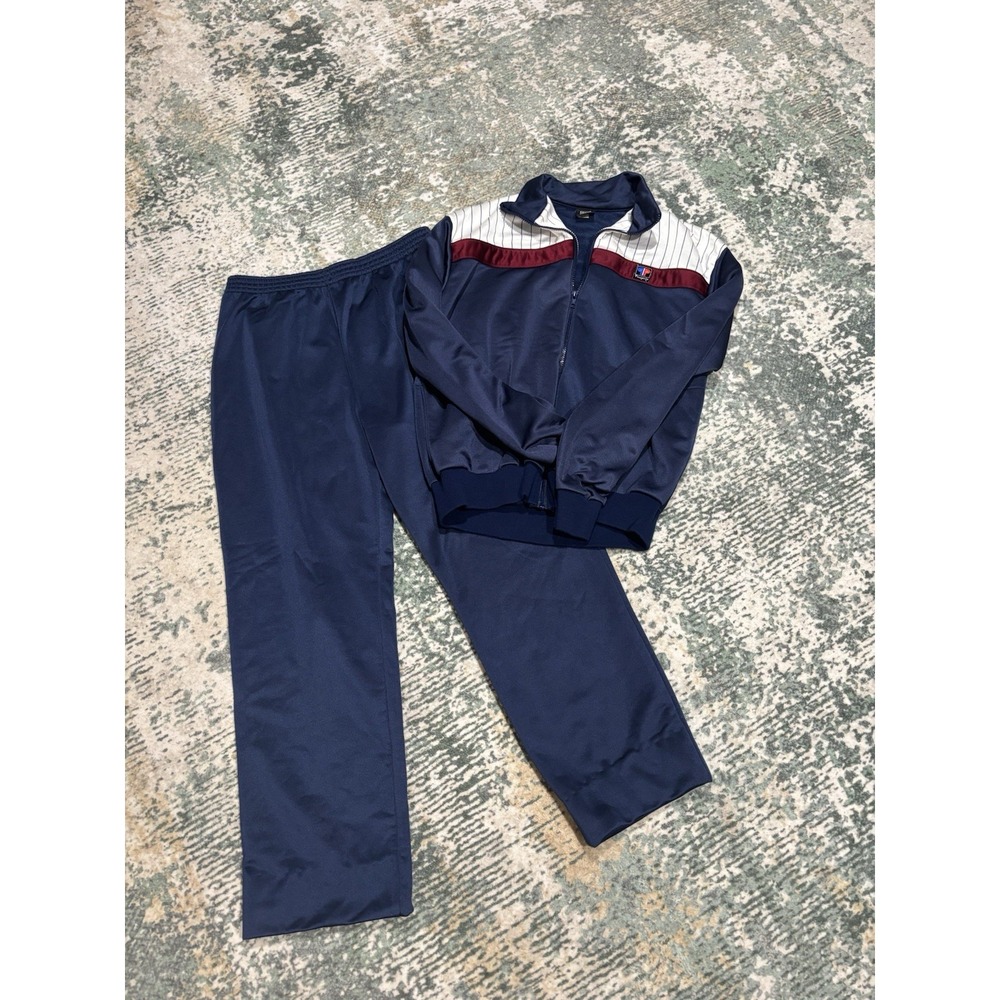 Vintage Pinnacle Track Suit Men's Size Large Red White & Blue Made in the‎ USA